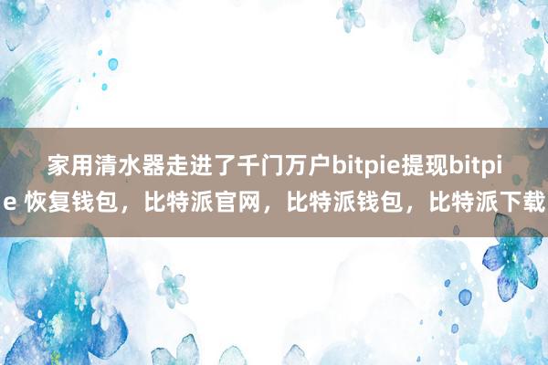 家用清水器走进了千门万户bitpie提现bitpie 恢复钱包，比特派官网，比特派钱包，比特派下载