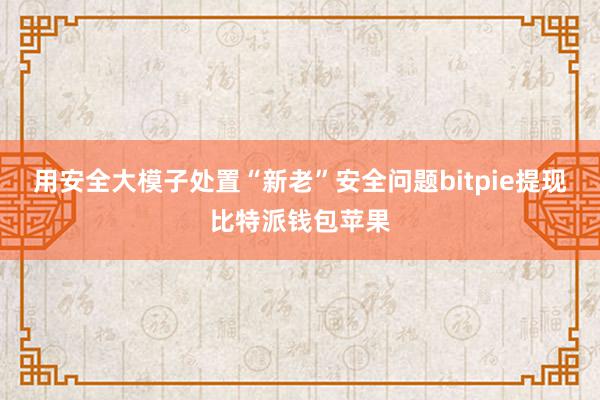 用安全大模子处置“新老”安全问题bitpie提现比特派钱包苹果