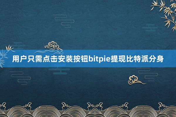 用户只需点击安装按钮bitpie提现比特派分身