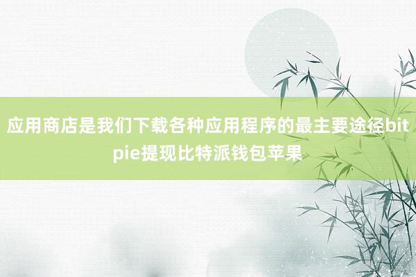 应用商店是我们下载各种应用程序的最主要途径bitpie提现比特派钱包苹果