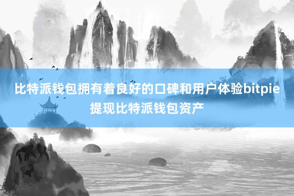 比特派钱包拥有着良好的口碑和用户体验bitpie提现比特派钱包资产