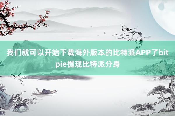 我们就可以开始下载海外版本的比特派APP了bitpie提现比特派分身