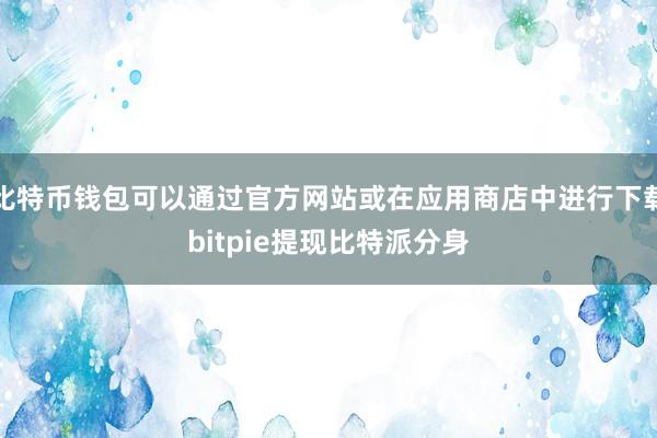 比特币钱包可以通过官方网站或在应用商店中进行下载bitpie提现比特派分身