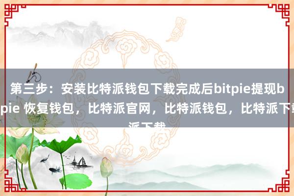 第三步：安装比特派钱包下载完成后bitpie提现bitpie 恢复钱包，比特派官网，比特派钱包，比特派下载