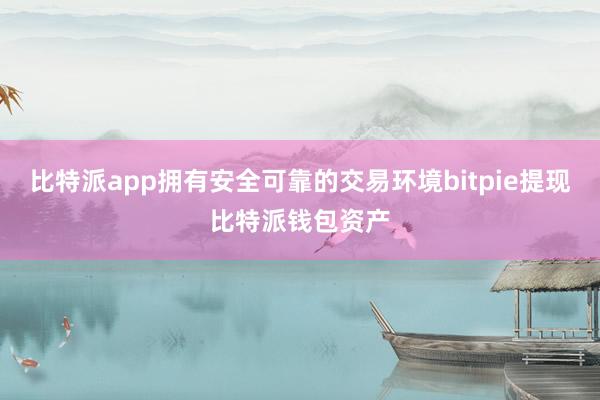 比特派app拥有安全可靠的交易环境bitpie提现比特派钱包资产