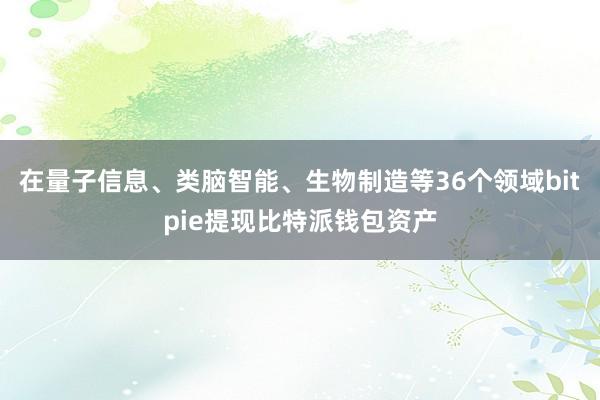 在量子信息、类脑智能、生物制造等36个领域bitpie提现比特派钱包资产