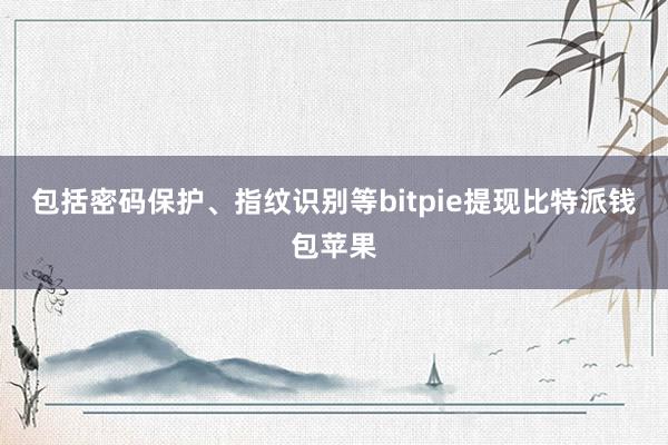 包括密码保护、指纹识别等bitpie提现比特派钱包苹果