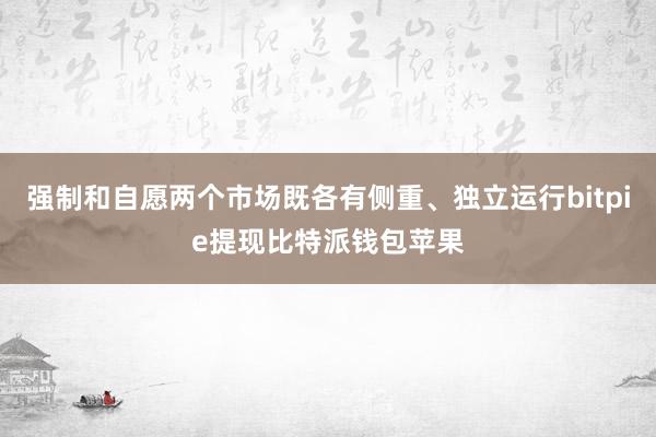 强制和自愿两个市场既各有侧重、独立运行bitpie提现比特派钱包苹果