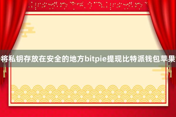 将私钥存放在安全的地方bitpie提现比特派钱包苹果