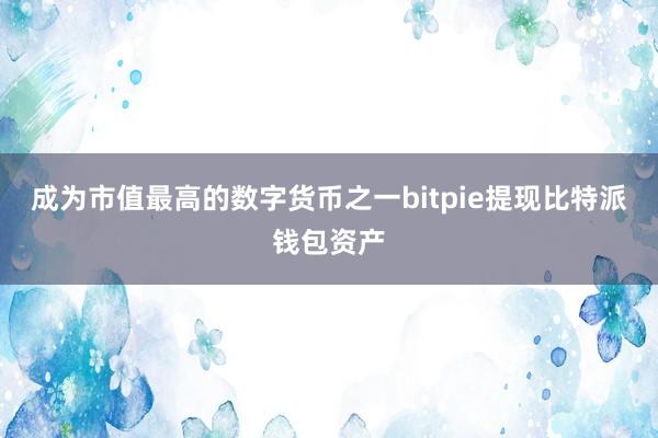 成为市值最高的数字货币之一bitpie提现比特派钱包资产