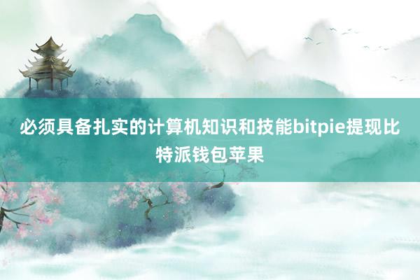 必须具备扎实的计算机知识和技能bitpie提现比特派钱包苹果