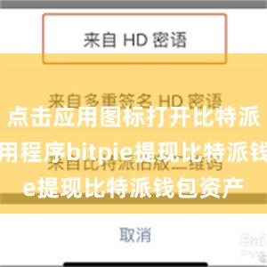 点击应用图标打开比特派钱包应用程序bitpie提现比特派钱包资产