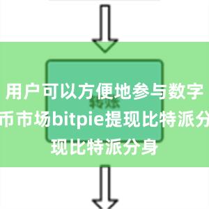 用户可以方便地参与数字货币市场bitpie提现比特派分身