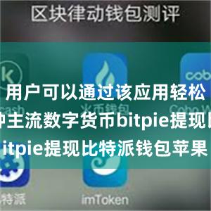 用户可以通过该应用轻松管理各种主流数字货币bitpie提现比特派钱包苹果