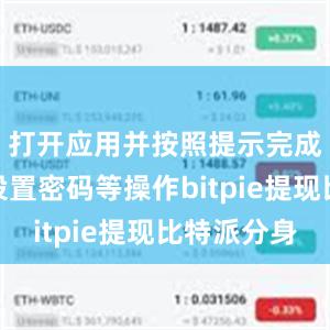 打开应用并按照提示完成注册和设置密码等操作bitpie提现比特派分身