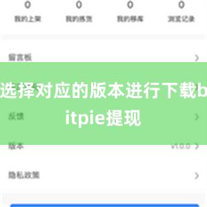 选择对应的版本进行下载bitpie提现