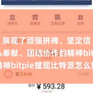 展现了顽强拼搏、坚定信念、无私奉献、团结协作的精神bitpie提现比特派怎么撤单