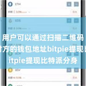 用户可以通过扫描二维码或输入对方的钱包地址bitpie提现比特派分身