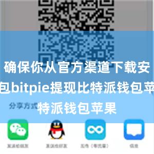 确保你从官方渠道下载安装包bitpie提现比特派钱包苹果