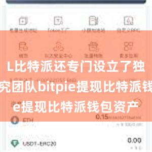 L比特派还专门设立了独立的研究团队bitpie提现比特派钱包资产