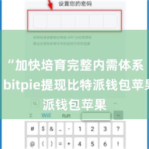 “加快培育完整内需体系”bitpie提现比特派钱包苹果