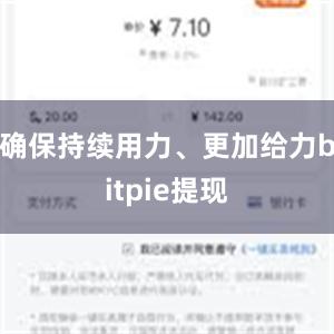 确保持续用力、更加给力bitpie提现