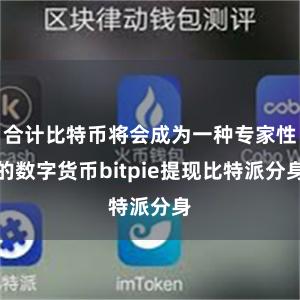 合计比特币将会成为一种专家性的数字货币bitpie提现比特派分身