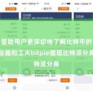 匡助用户更深切地了解比特币的旨趣和工夫bitpie提现比特派分身