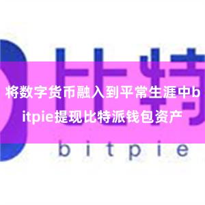 将数字货币融入到平常生涯中bitpie提现比特派钱包资产