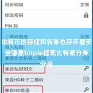 比特币的存储和转账也存在着安全隐患bitpie提现比特派分身